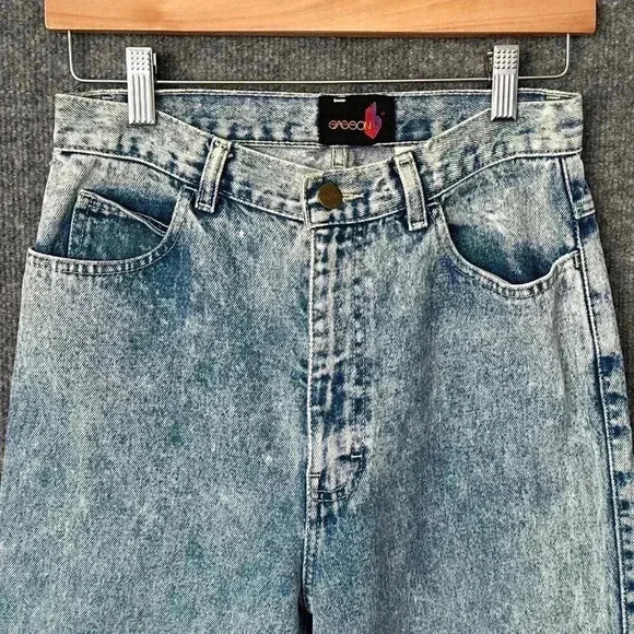 Vintage Sasson Acid Wash Jeans Womens 10 High Waisted Tapered Leg Preppy 80s Mom - Picture 3 of 16